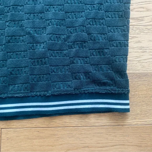 Kith Velour Terry Logo Polo Shirt Retro Streetwear Summer - Picture 3 of 9